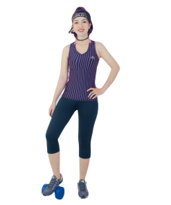 áo Sát Nách Thể Thao Nữ Ar601 Màu Tím Sọc Hồng – Ansa Sport