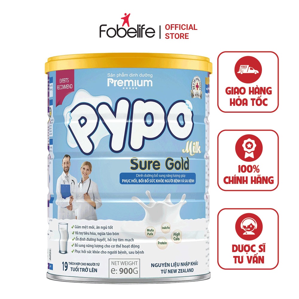 Sữa Bột Pypo Sure Gold Hỗ Trợ Phục Hồi Bồi Bổ Sức Khoẻ 900g – Findkosts