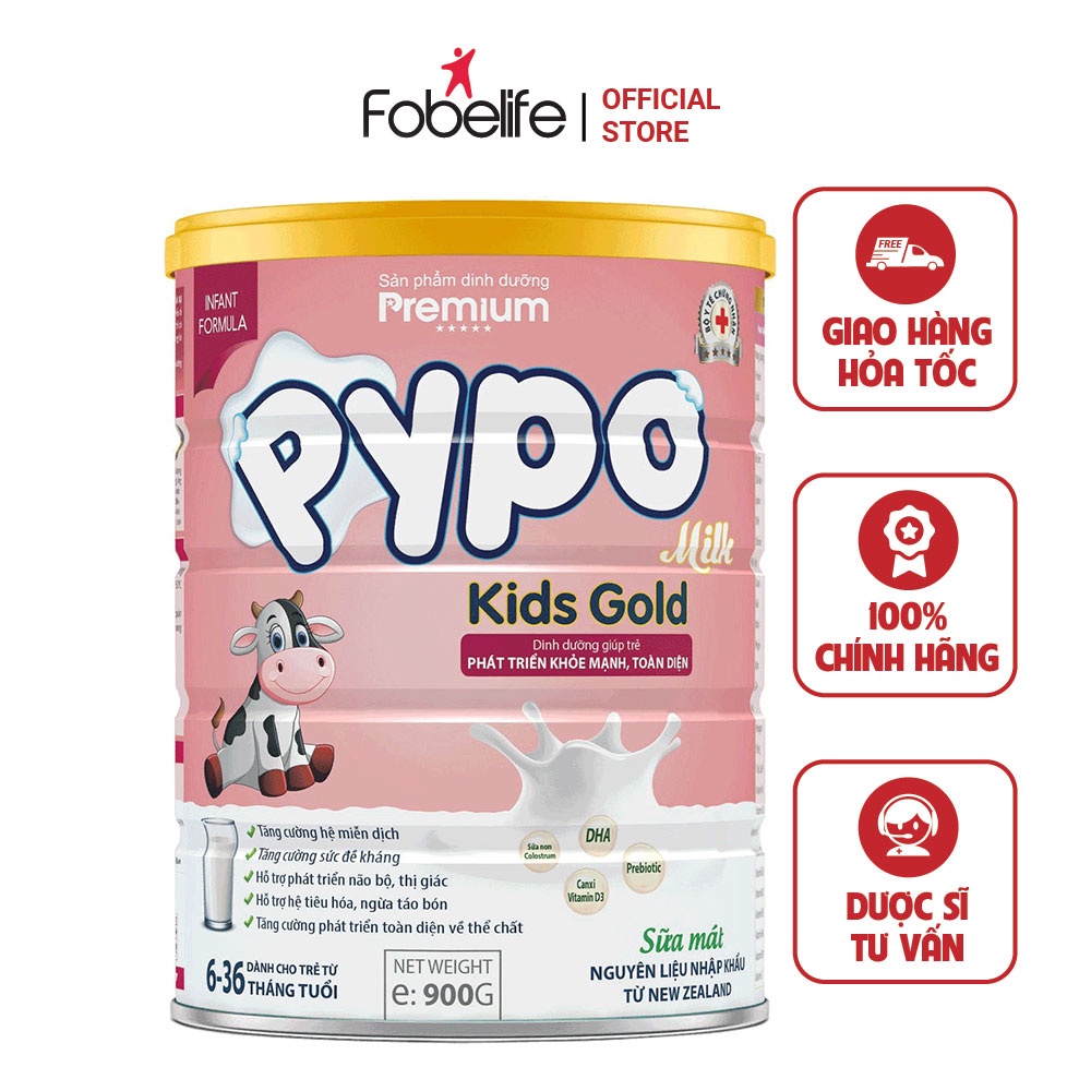 Sữa Bột Pypo Kids Gold Cho Trẻ 6 – 36 Tháng Phát Triển Khoẻ Mạnh, Toàn Diện 900g – Findkosts