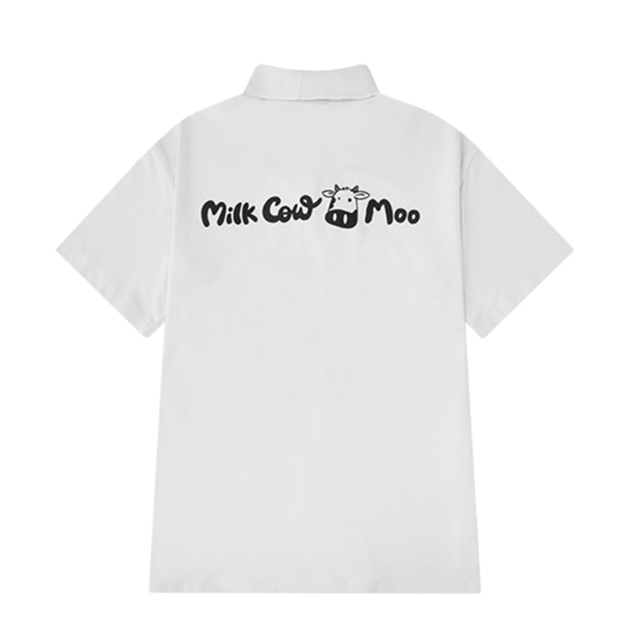áo Thun Polo Form Rộng Milk Cow Moo – Phong Boutique