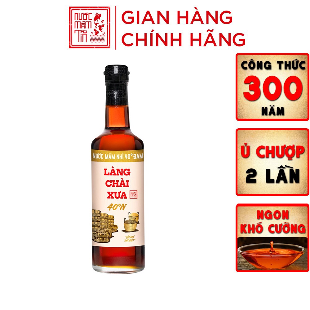 Nước Mắm Nhỉ Nhãn Vàng 40 độ đạm 500ml – Làng Chài Xưa