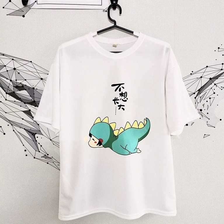áo Thun Cotton Unisex Siêu Hot Tay Lỡ Dáng Rộng Khủng Long Mini – Lt Fashion