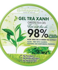 Gel Trà Xanh Cấp ẩm Da, Giảm Mụn Từ Tinh Dầu Trà Xanh Tự Nhiên 300ml – Milaganics