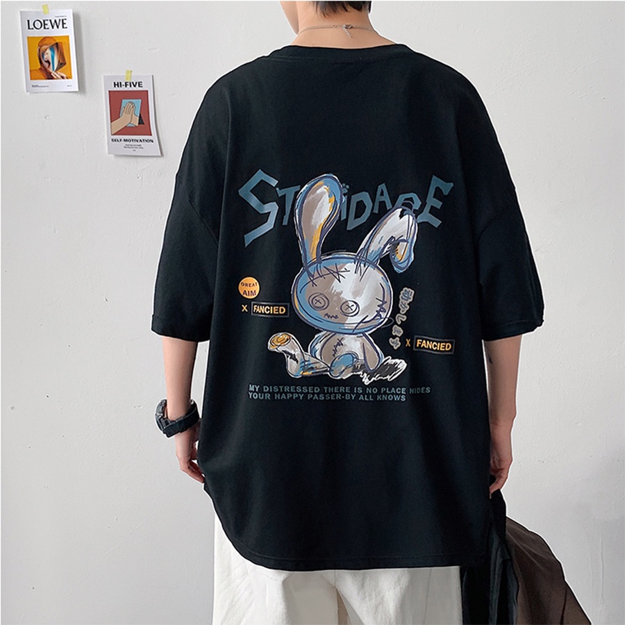 áo Thun Tay Lỡ Form Rộng Thỏ Lưng – Phong Boutique
