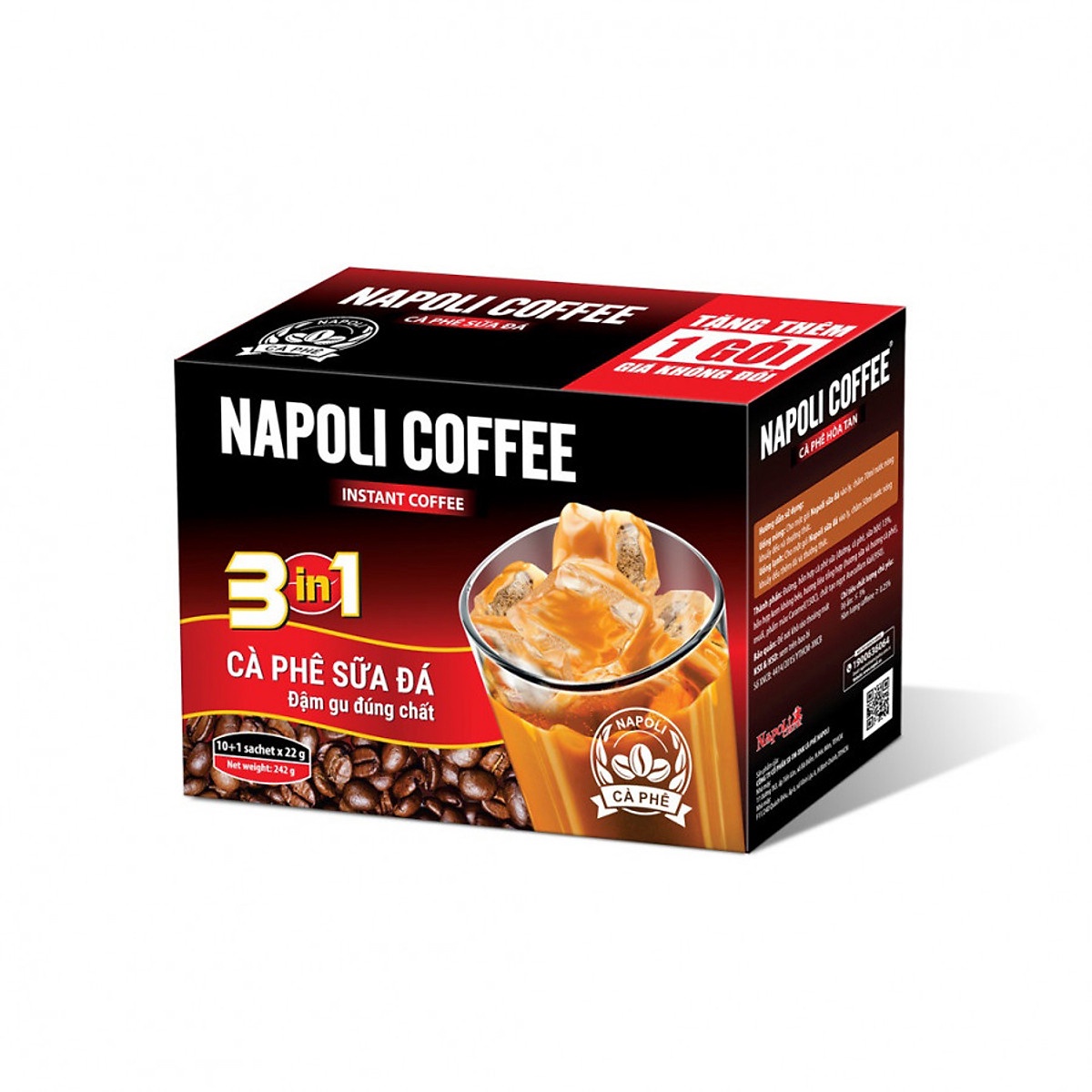 [hộp] Cà Phê Sữa đá 3in1 – Napoli Coffee – 10 Gói/hộp