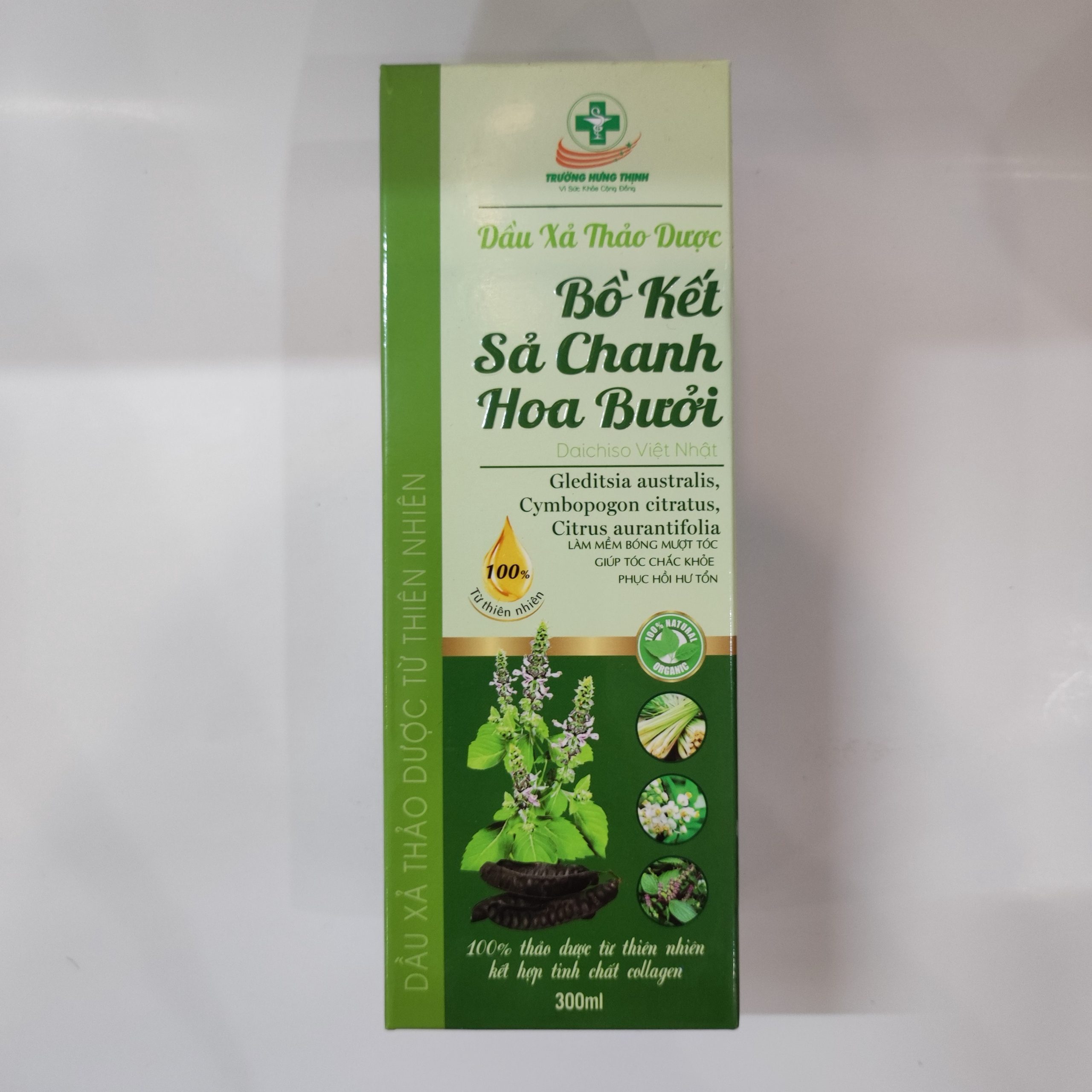 Dầu Xả Thảo Dược Bồ Kết Sả Chanh Hoa Bưởi 300ml – Trường Hưng Thịnh