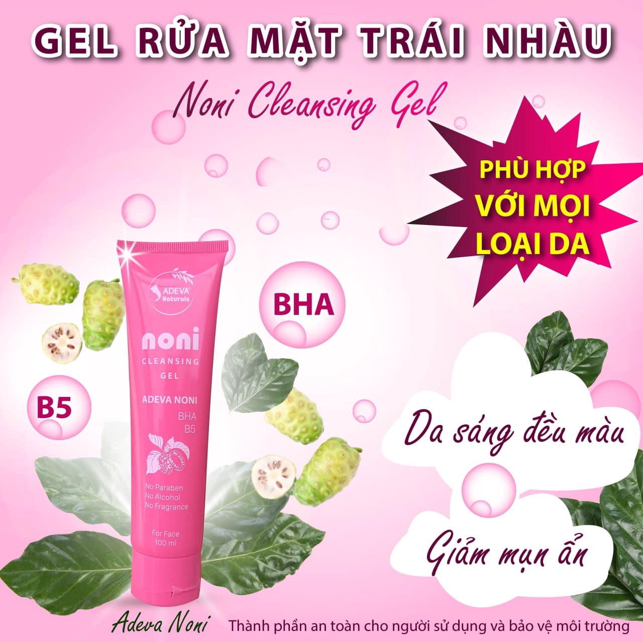 Gel Rửa Mặt Noni Cleansing Gel – Adeva Naturals