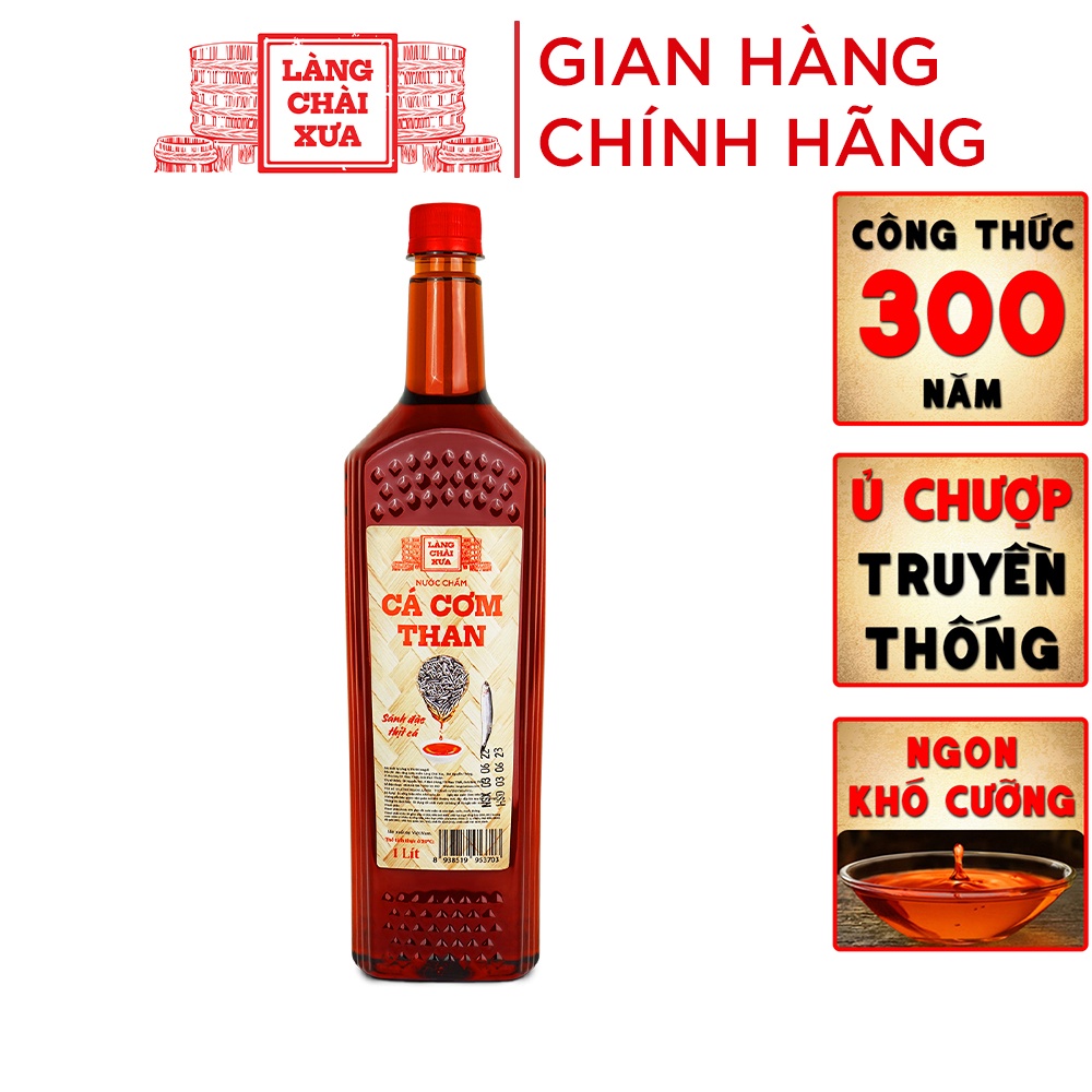 Nước Chấm Cá Cơm Than 1l – Làng Chài Xưa