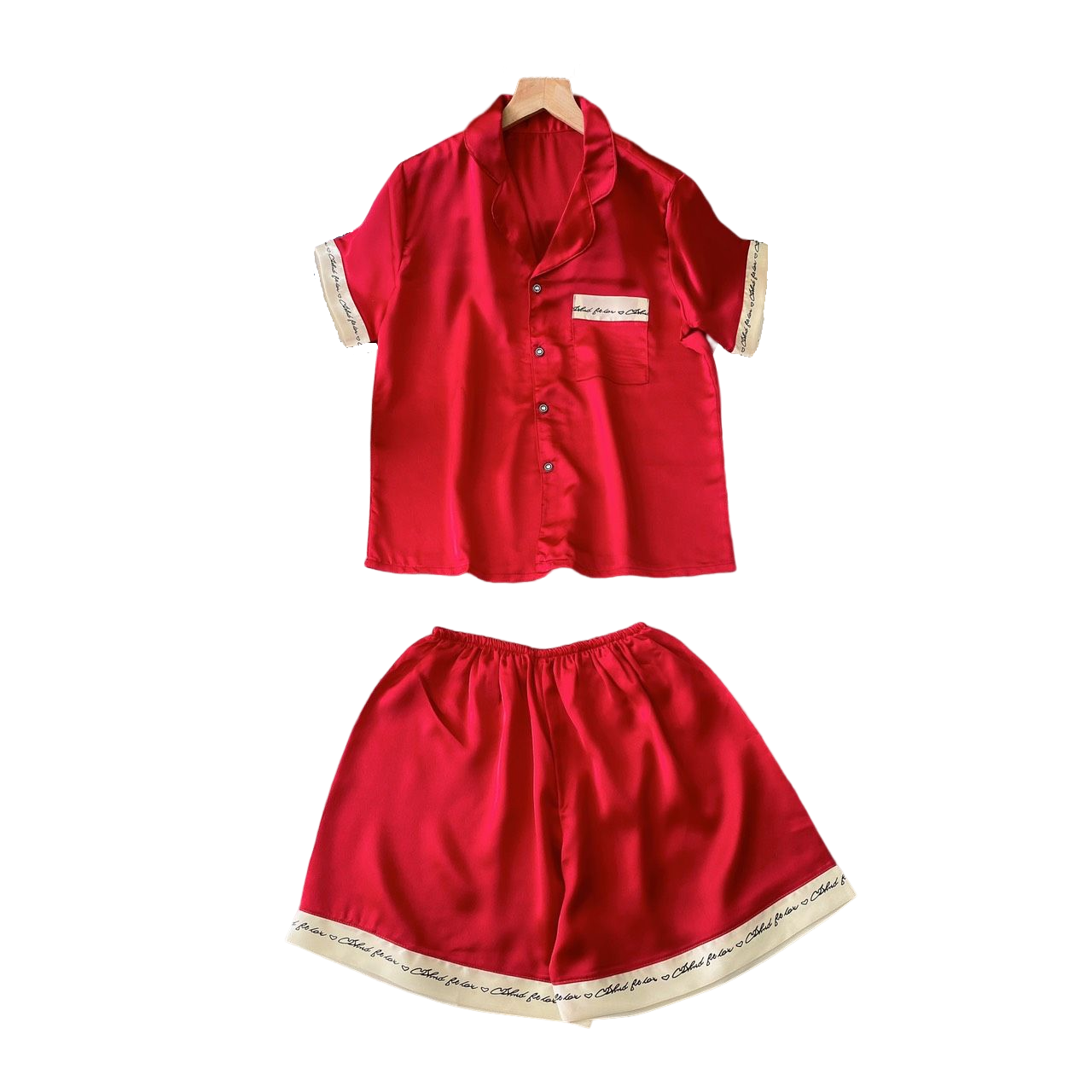 Bộ Pijama Chữ Ký Tay Ngắn Quần đùi – Lê Phương Boutique