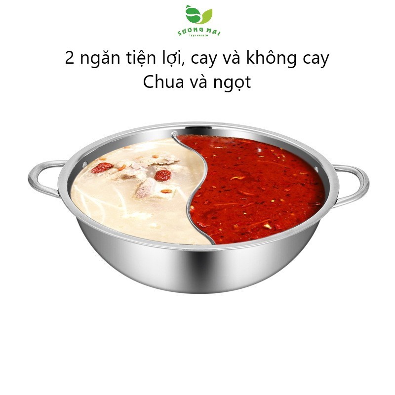 Nồi Lẩu 2 Ngăn Inox 304 – Sương Mai