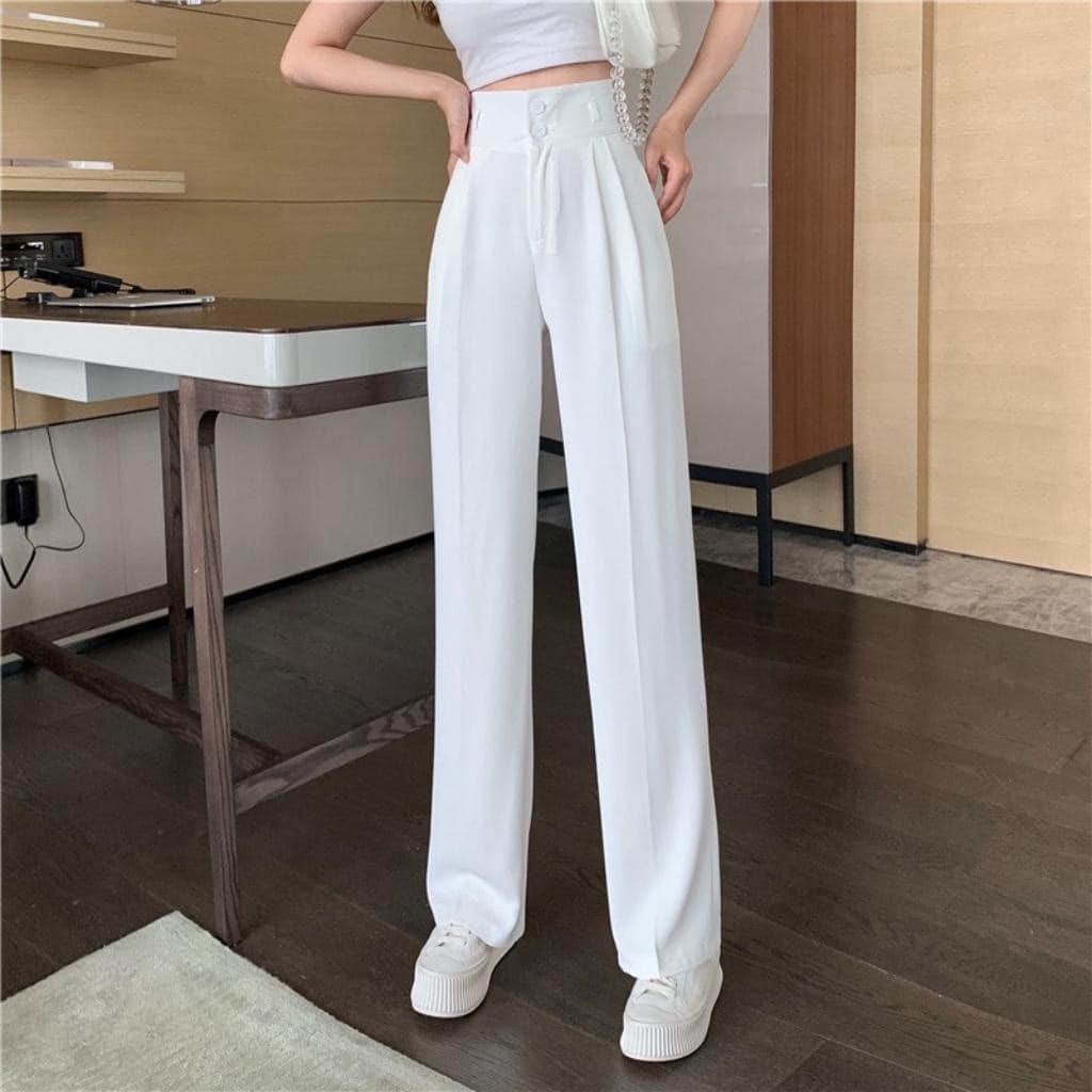 Quần ông Suông đai Cao 2 Nút – Vanass