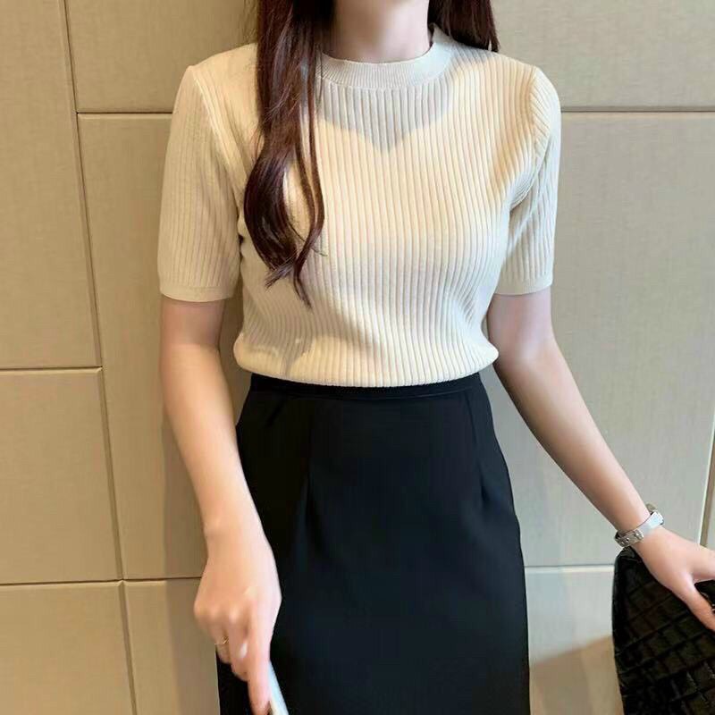 áo Len Cổ Tròn Ngắn Tay Thời Trang – Vanass