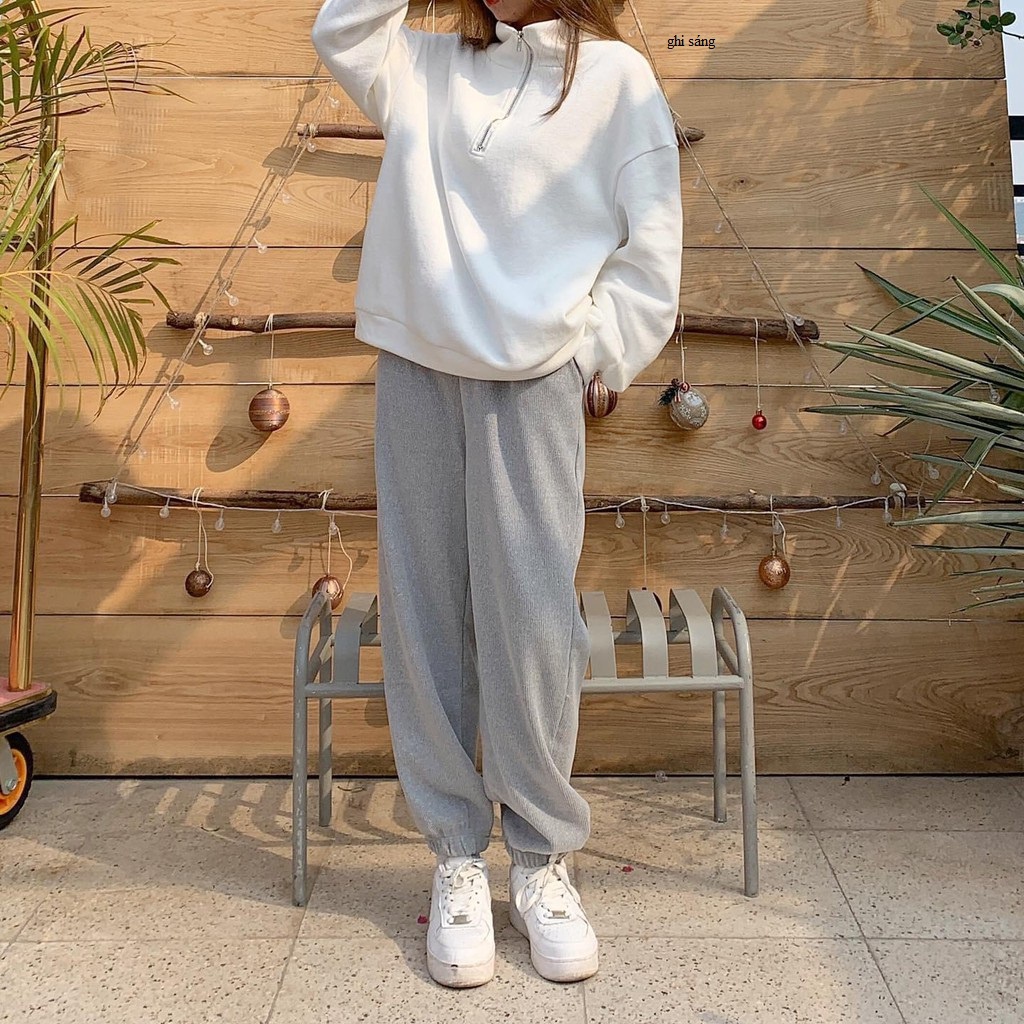 Quần Jogger Nhung Tăm Chất đẹp – Chipxinhxk