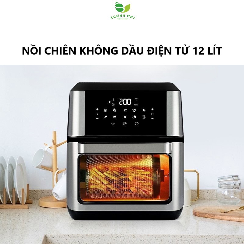 Nồi Chiên Không Dầu Dung Tích 12.5 Lít, Công Suất 1800w – Nineshield