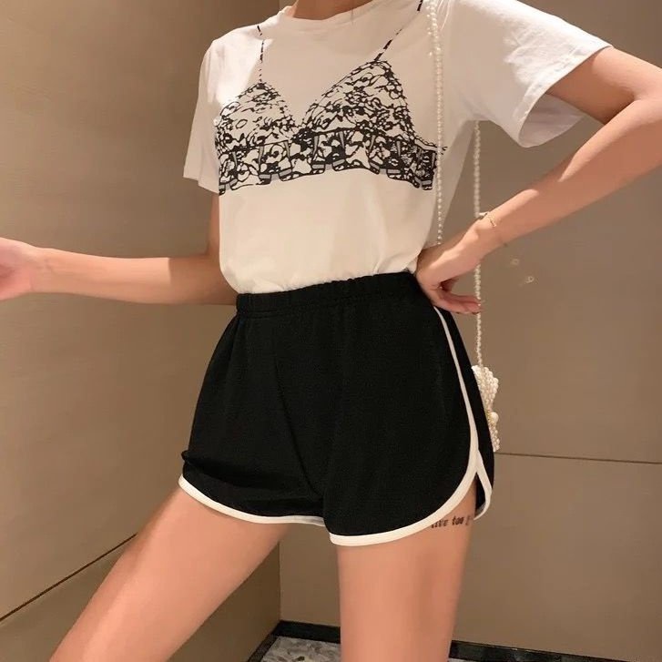 Quần Short Nữ Cotton Viền đùi Dáng Thể Thao – Chipxinhxk