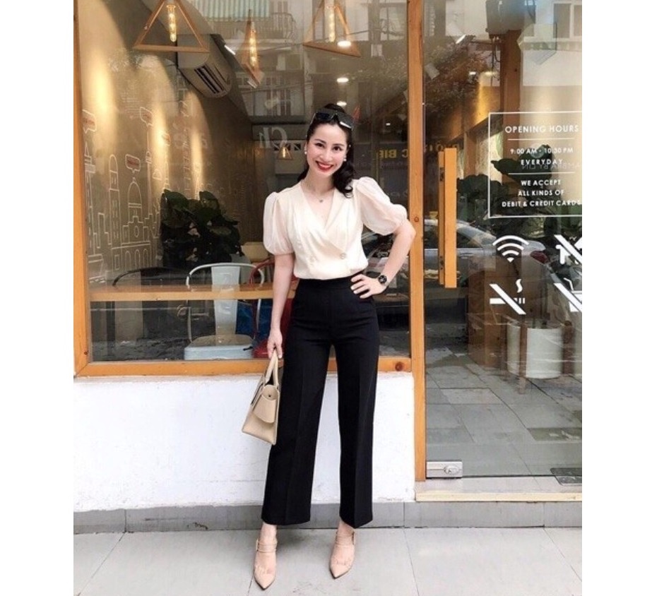 Quần Nữ ống Rộng Tuyết Mưa Khóa Sườn – Chipxinhxk
