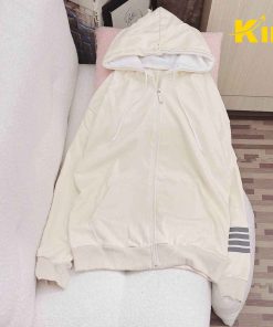 áo Khoác Nỉ Có Nón Tay Phối Sọc Ngang – Kim