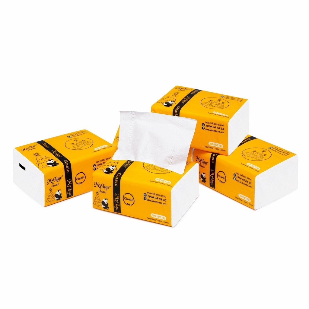 [thùng 30 Gói] Giấy ăn Gấu Trúc 3 Lớp – Mylan