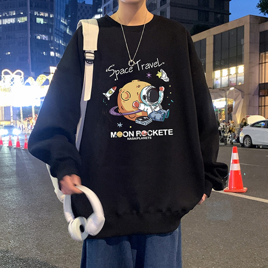 áo Sweater Space Travel Nỉ Bông Cotton Form Rộng – Monster X Street