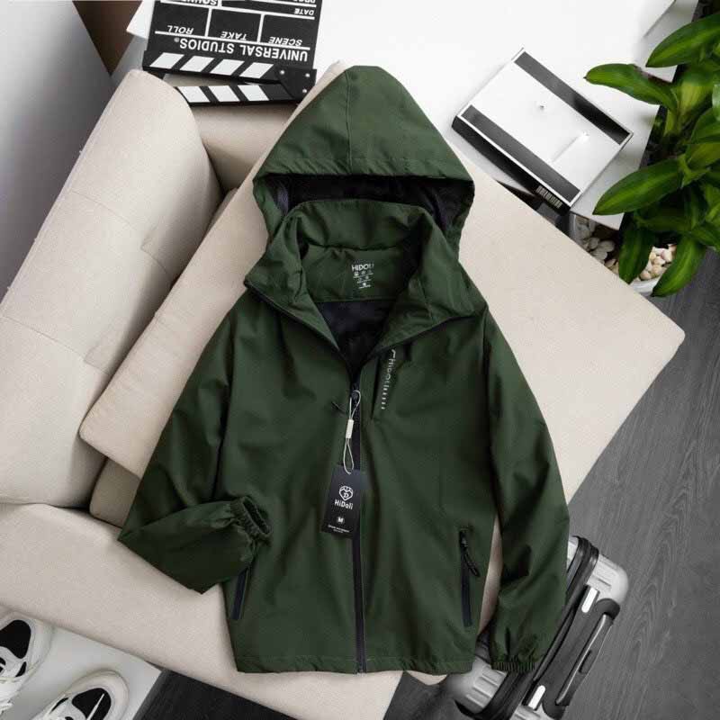 áo Khoác Unisex Chống Nước Nhẹ, Mũ Tháo Rời – Vanass
