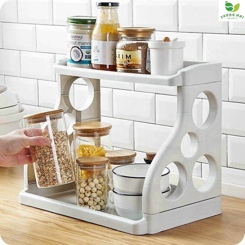 Kệ Gia Vị Bằng Nhựa 2 Tầng – Sương Mai