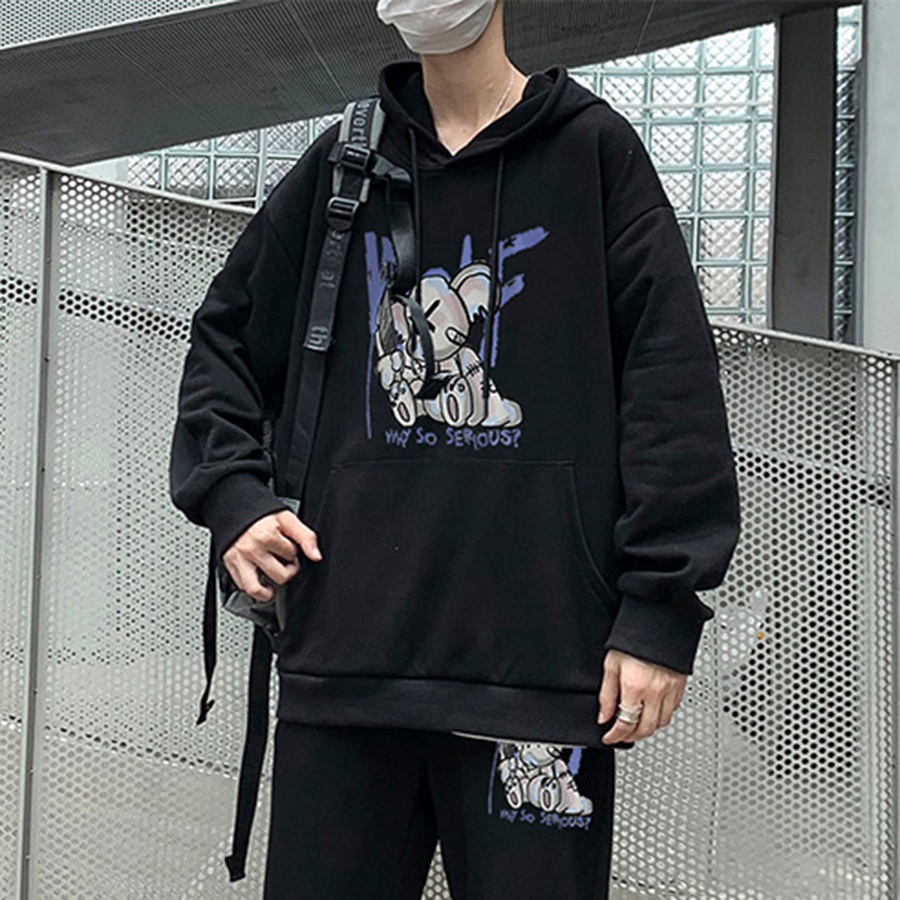 Hoodie Gấu Cầm Dao Nỉ Bông Cotton Form Rộng Mũ To 2 Lớp – Monster X Street