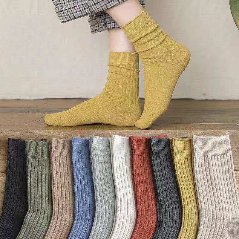 Combo 5 đôi Tất Cao Cổ Thiết Kế Xếp Ly Mềm Mịn (giao Màu Ngẫu Nhiên) – Diepchi Fashion