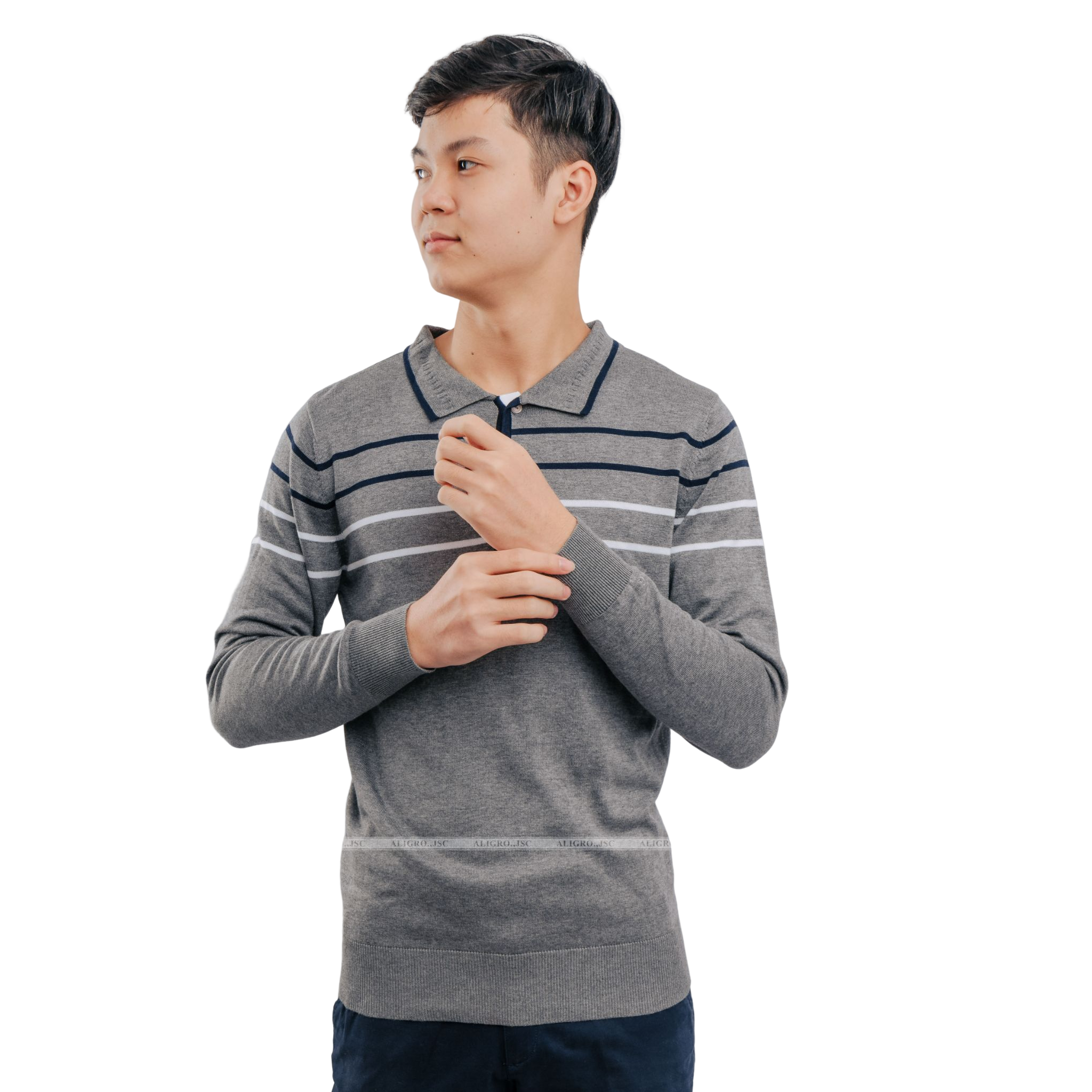 áo Len Cổ Bẻ Dài Tay Alend036 – Aligro