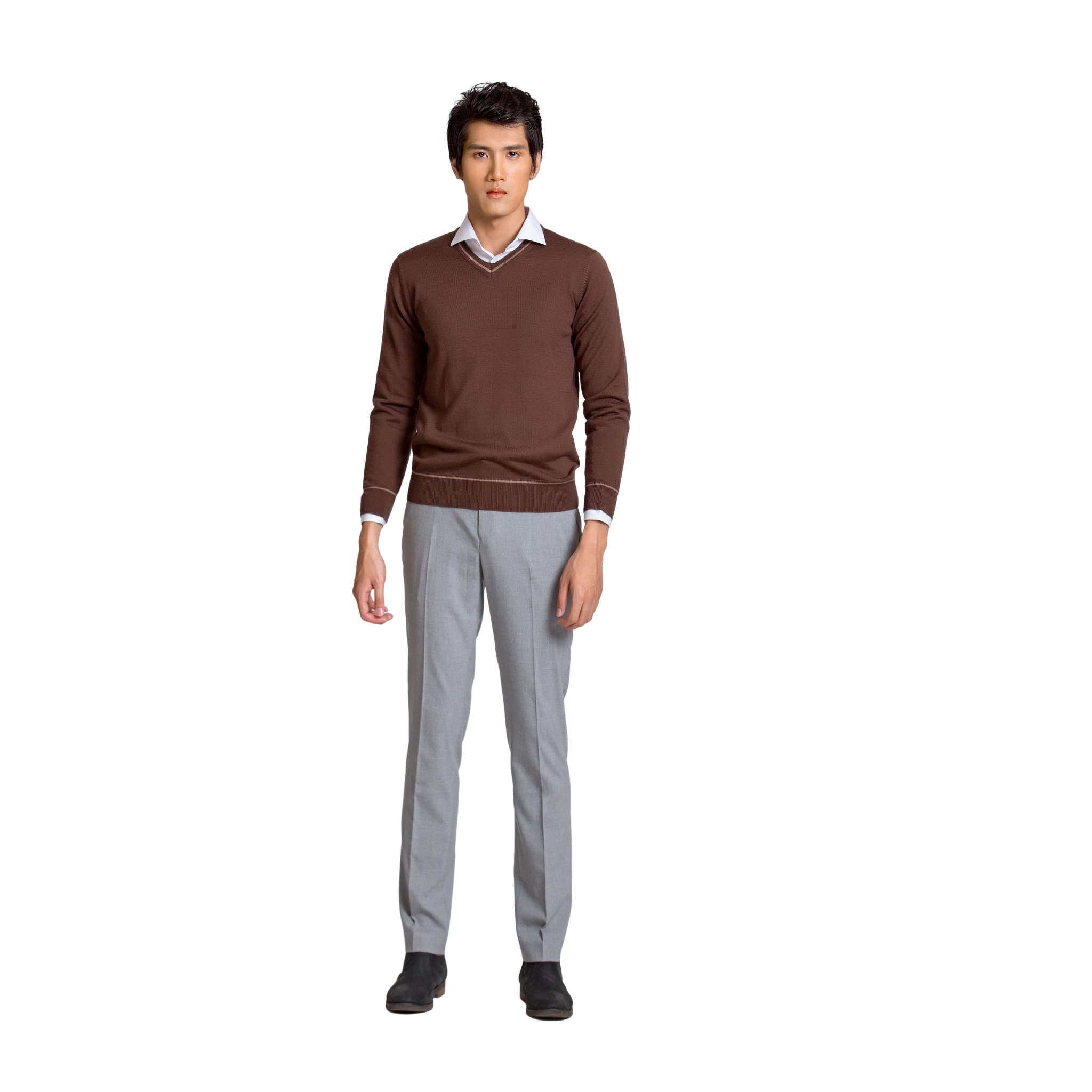 áo Len Lông Cừu Cổ Tim Alend042 – Aligro