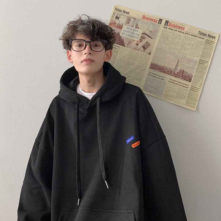 Hoodie 2 Mác Ngực Nỉ Bông Cotton Form Rộng Mũ To 2 Lớp – Phong Boutique