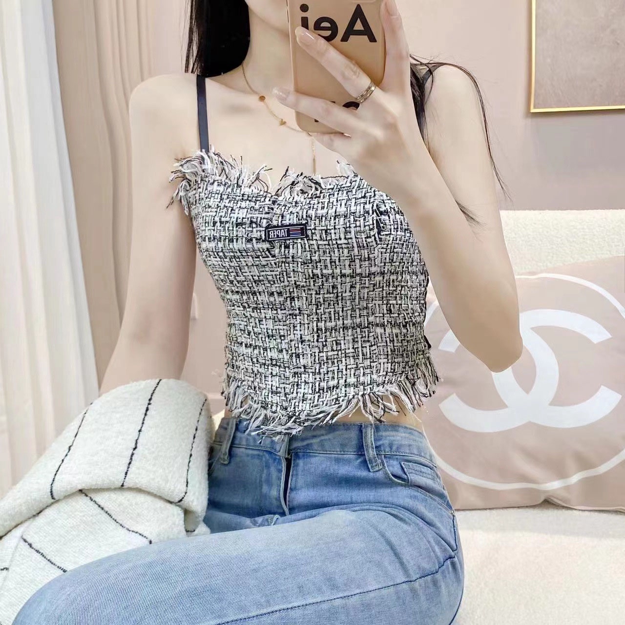 áo Lót Bra Hai Dây đệm Mút Kiểu Tua Rua Cá Tính – Vanass