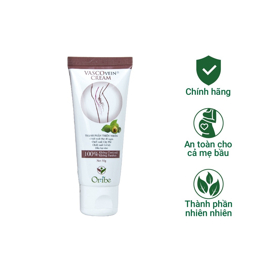 Kem Thoa Giãn Tĩnh Mạch Giúp Giảm đau, Sưng, Phù Chân Vascovein 50g