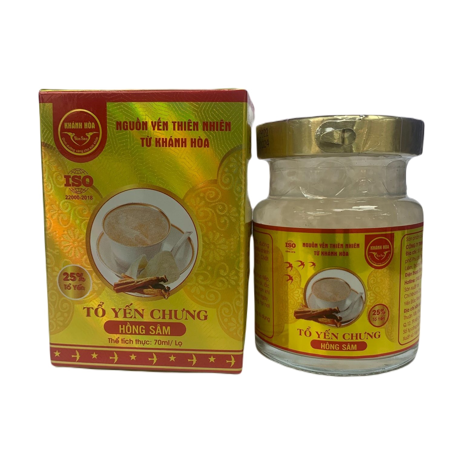 Tổ Yến Chưng Hồng Sâm 70ml – Khánh Hòa Yến Sào