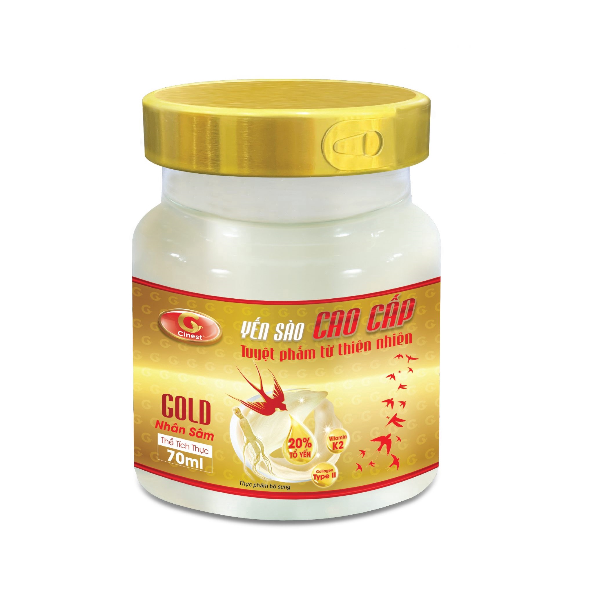 Yến Sào Cinest 20% Gold Nhân Sâm 70ml – Franci