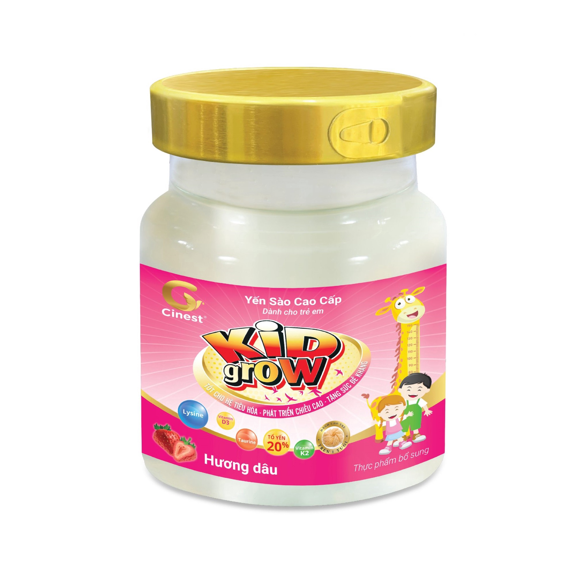 Yến Sào Cinest 20% Kid Grow Hương Dâu 70ml – Franci