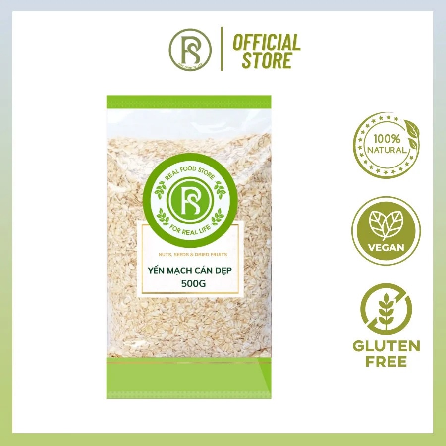 Yến Mạch Cán Dẹp 500g – Real Food