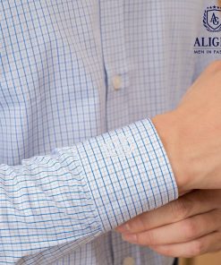 áo Sơ Mi Bamboo Slimfit Dài Tay Kẻ Caro Xanh – Aligro