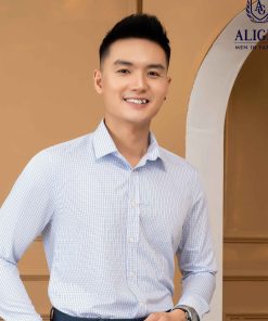 áo Sơ Mi Bamboo Slimfit Dài Tay Kẻ Caro Xanh – Aligro
