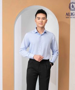 áo Sơ Mi Dài Tay Bamboo Phẩy Xanh – Aligro