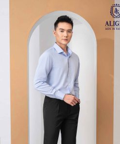 áo Sơ Mi Dài Tay Bamboo Phẩy Xanh – Aligro