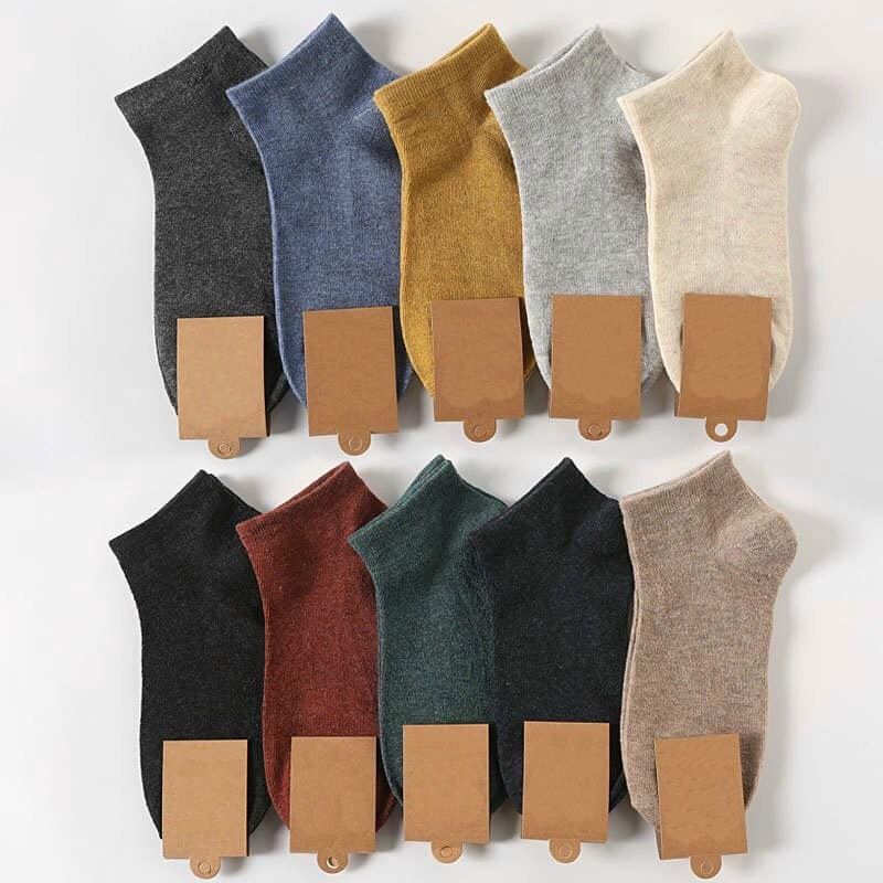 Combo 5 đôi Tất Trơn Ngắn Cổ Unisex – Chipxinhxk