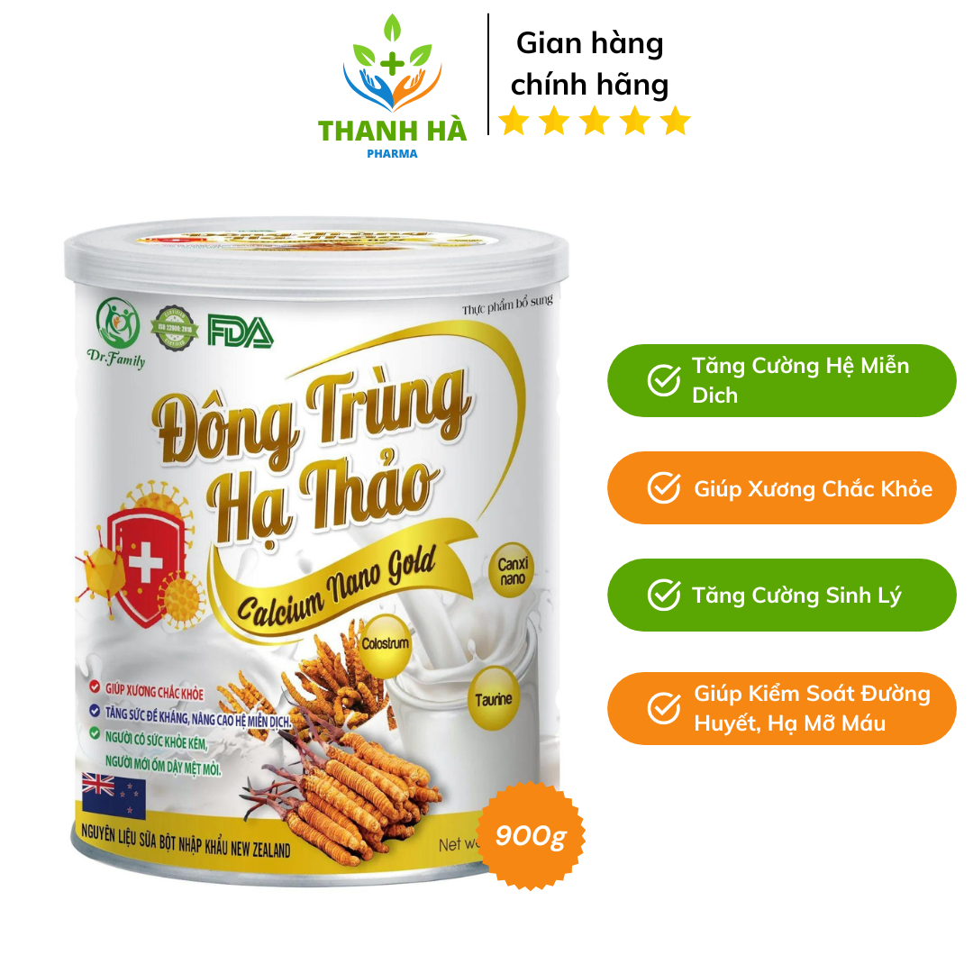 Sữa Bột đông Trùng Hạ Thảo Calcium Nano Gold Giúp Tăng Sức đề Kháng, Nâng Cao Miễn Dịch – Jmtcare