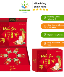 Hộp đỏ 6 Hũ Yến Sào Bào Ngư 36%và đông Trùng Hạ Thảo – Golden Food Australia