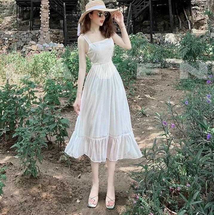 đầm Trắng Maxi Bánh Bèo Xinh Xắn Tf109500 – Tosatan