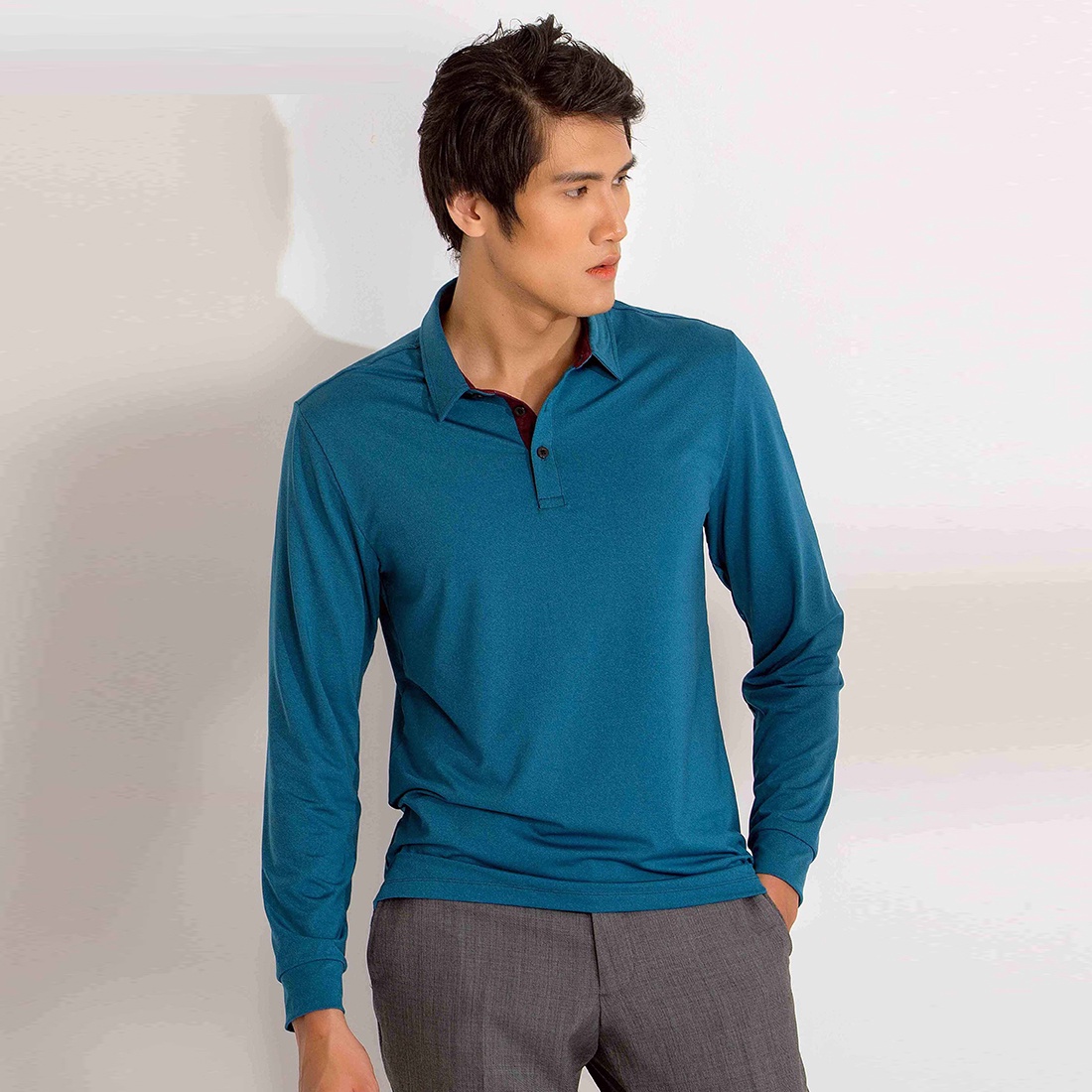 áo Phông Dài Tay Cổ đức Algapd041 – Aligro
