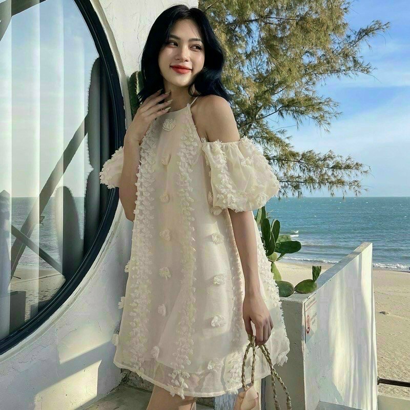 đầm Cổ Yếm Trễ Vai Bánh Bèo Tf11qcyc10 – Tosatan