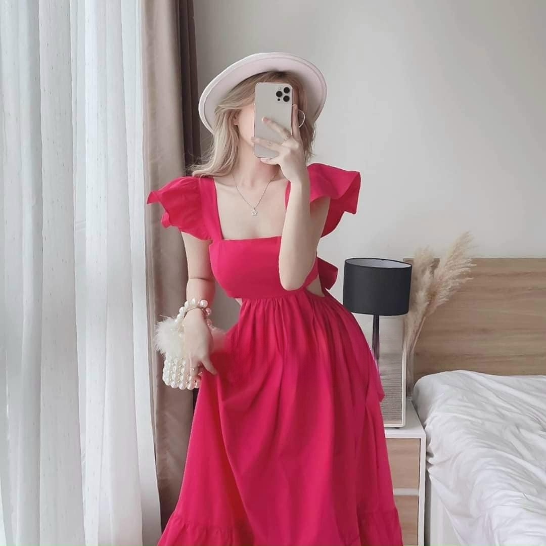 đầm Maxi Khoét Eo Bánh Bèo, Dễ Thương Tf10950 – Tosatan