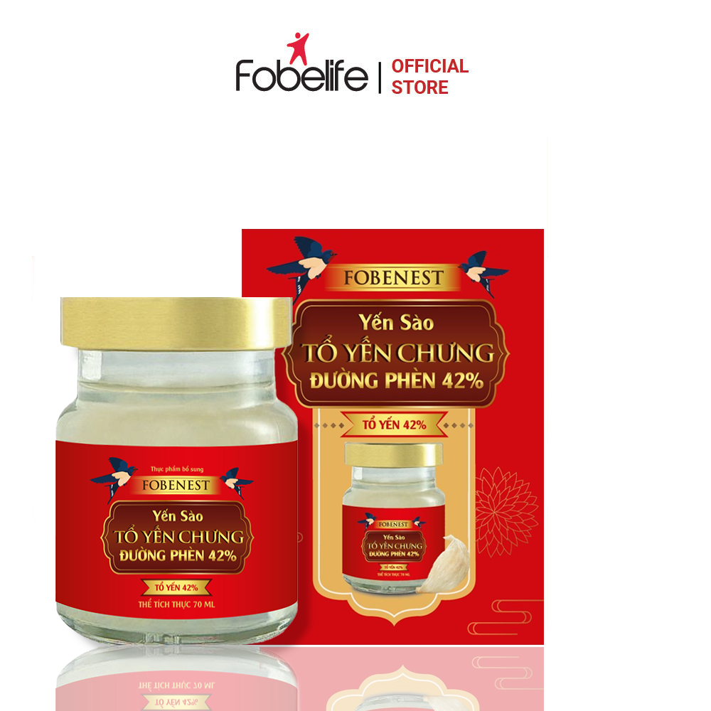 Yến Sào Fobenest đường Phèn 70ml 42% Sợi Tổ Yến – Fobelife