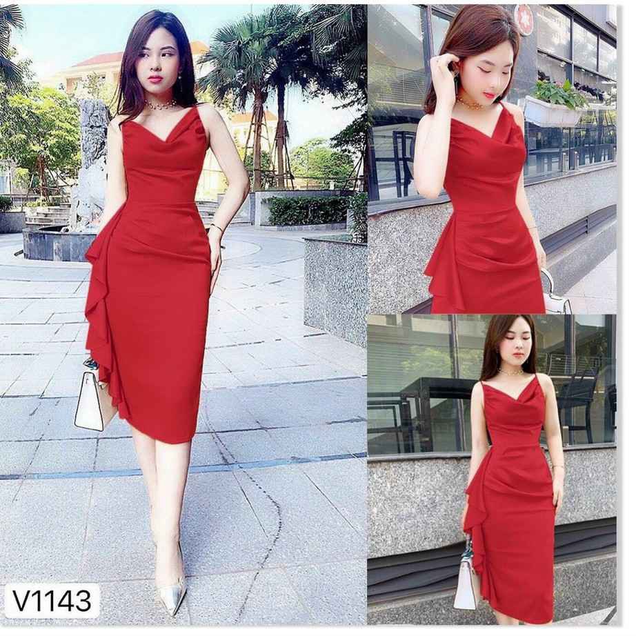 đầm Hai Dây Cổ đổ Xếp Ly Quyến Rũ Tf8qbdc – Tosatan