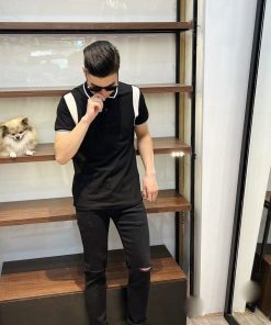 áo Polo Unisex Phối Màu đen Trắng – Chipxinhxk